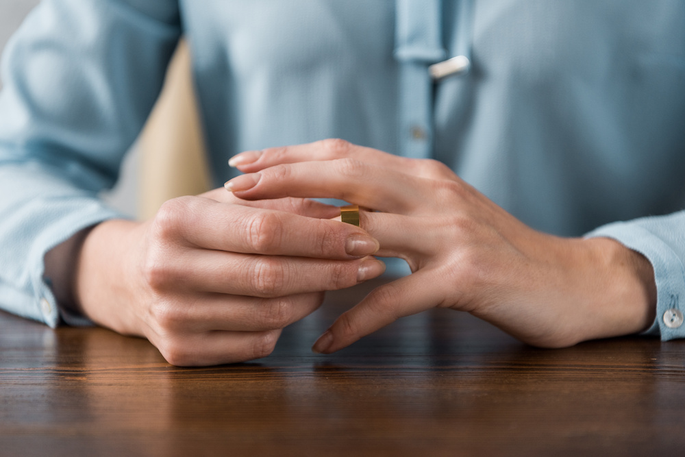 man removing ring